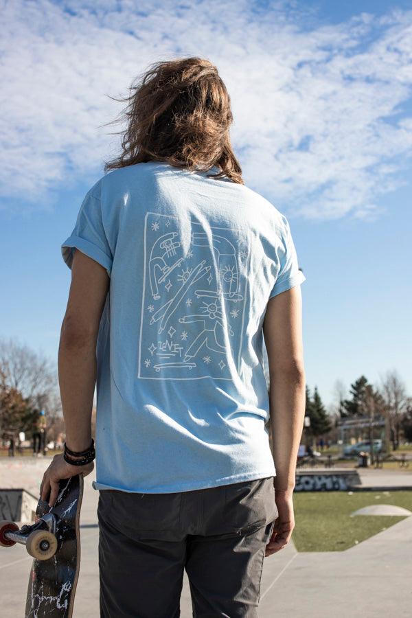 T-shirt Mr. Blue Sky - Zenit Longboard